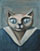 Poes 16 / Cat 16  - Acryl en olieverf op doek 50 x 40 cm Priv&eacute;collectie 